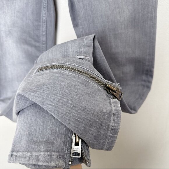 AllSaints Womens 25 Mast Skinny Zip Grey Jeans - Picture 9 of 16